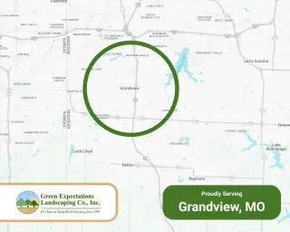 Green Expectations service area map of Grandview