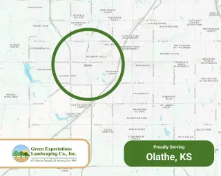 Green Expectations service area map of Olathe